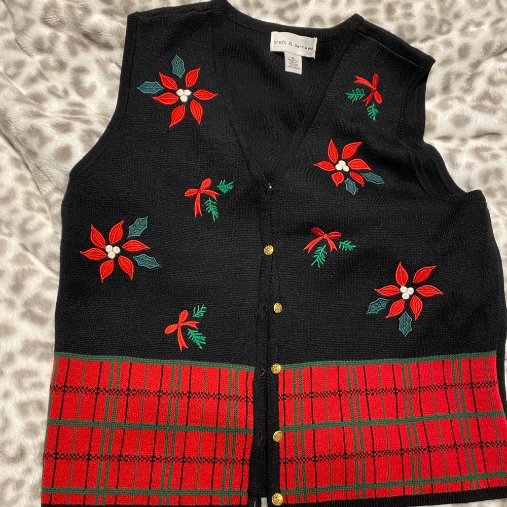 Croft & Barrow Christmas Vest | Tacky Christmas Sweater | Vintage Christmas Vest